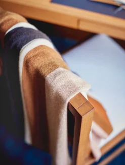 Hot Shinola Alpaca Throw Blanket Pink / Beige