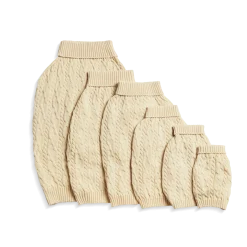 Discount Shinola Cable Knit Dog Sweater Ivory
