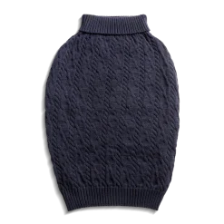 Outlet Shinola Cable Knit Dog Sweater Navy