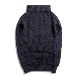 Outlet Shinola Cable Knit Dog Sweater Navy