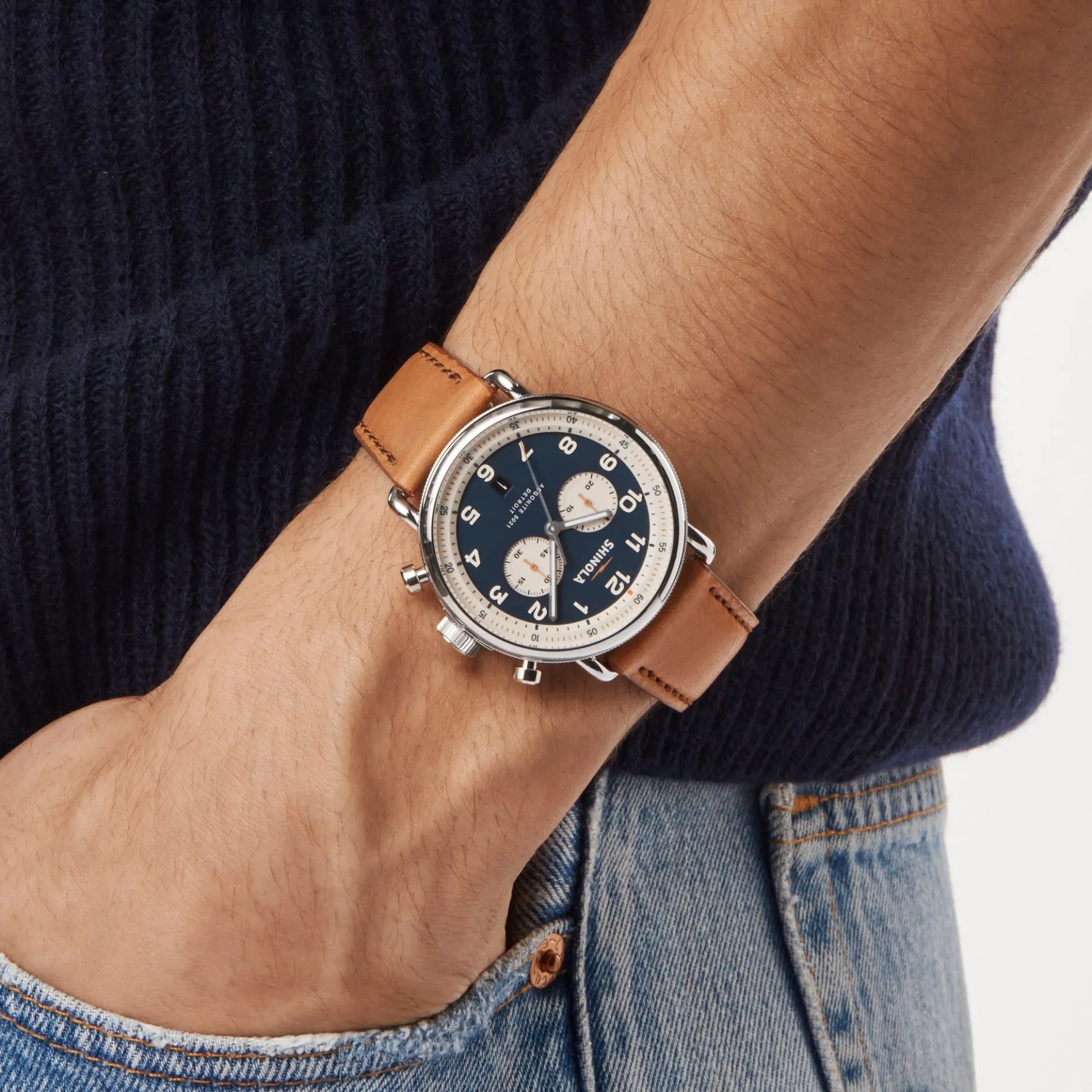Best Shinola Canfield C56 Chronograph Watch Continental Blue