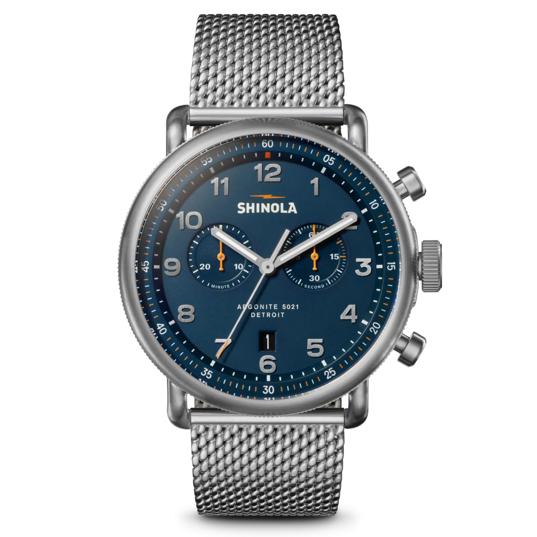 Discount Shinola Canfield C56 Chronograph Watch Continental Blue/Steel Bracelet
