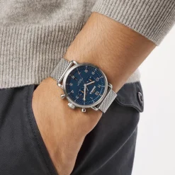 Discount Shinola Canfield C56 Chronograph Watch Continental Blue/Steel Bracelet
