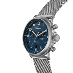 Discount Shinola Canfield C56 Chronograph Watch Continental Blue/Steel Bracelet