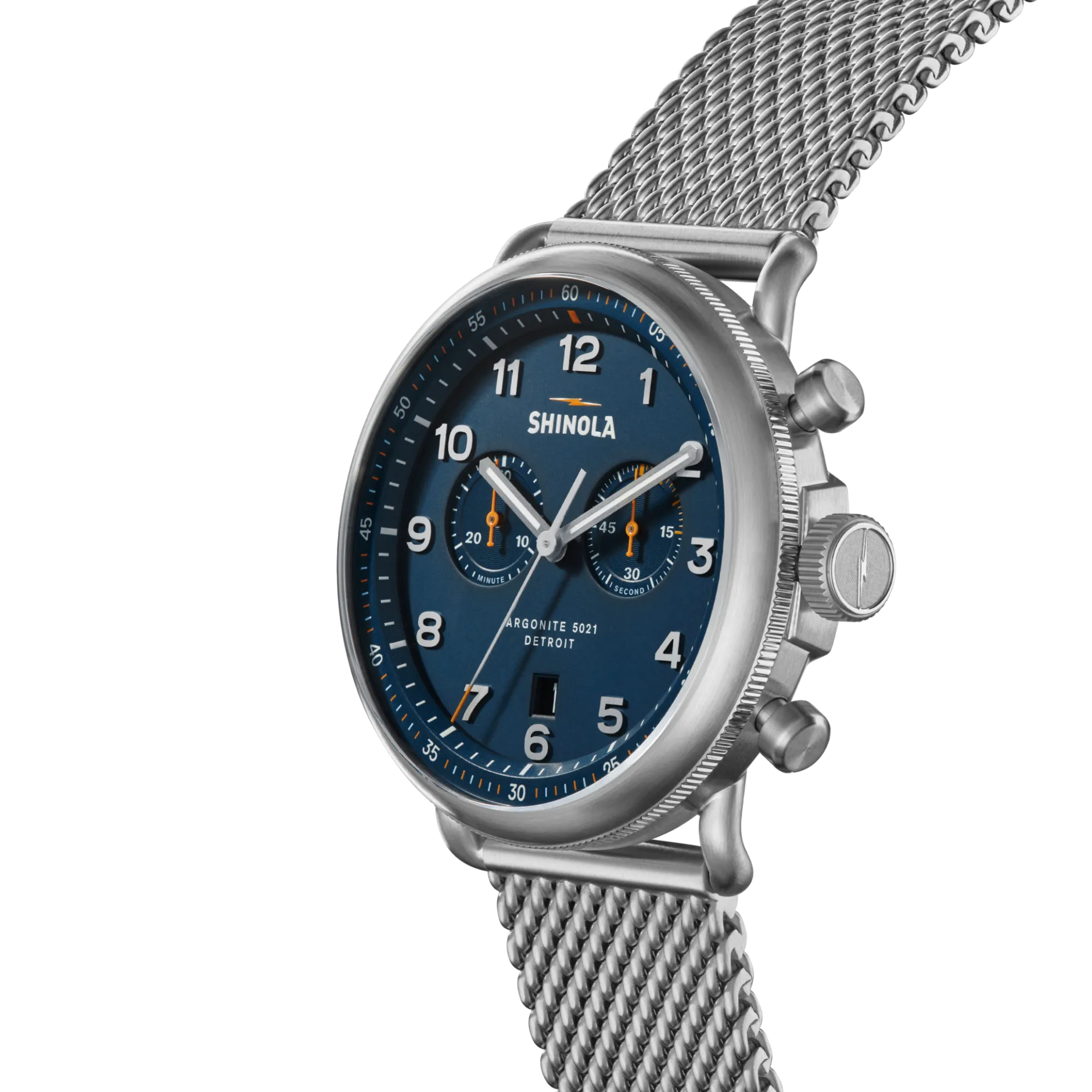 Discount Shinola Canfield C56 Chronograph Watch Continental Blue/Steel Bracelet