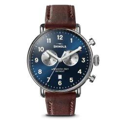 Clearance Shinola Canfield Chronograph Watch Midnight Blue