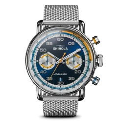 Outlet Shinola Canfield Speedway Open Road Automatic Chronograph Watch Blue/Stainless Steel