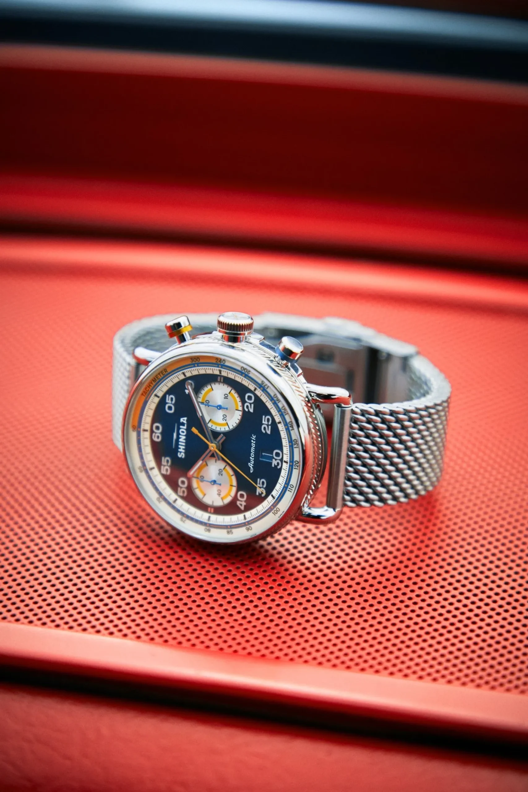 Outlet Shinola Canfield Speedway Open Road Automatic Chronograph Watch Blue/Stainless Steel