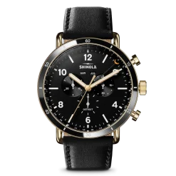 Best Shinola Canfield Sport Chronograph Watch Black Leather