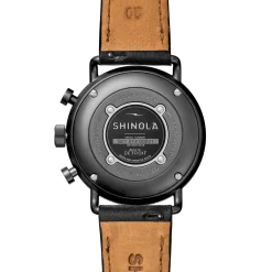 Hot Shinola Canfield Sport Chronograph Watch Black/Black Leather