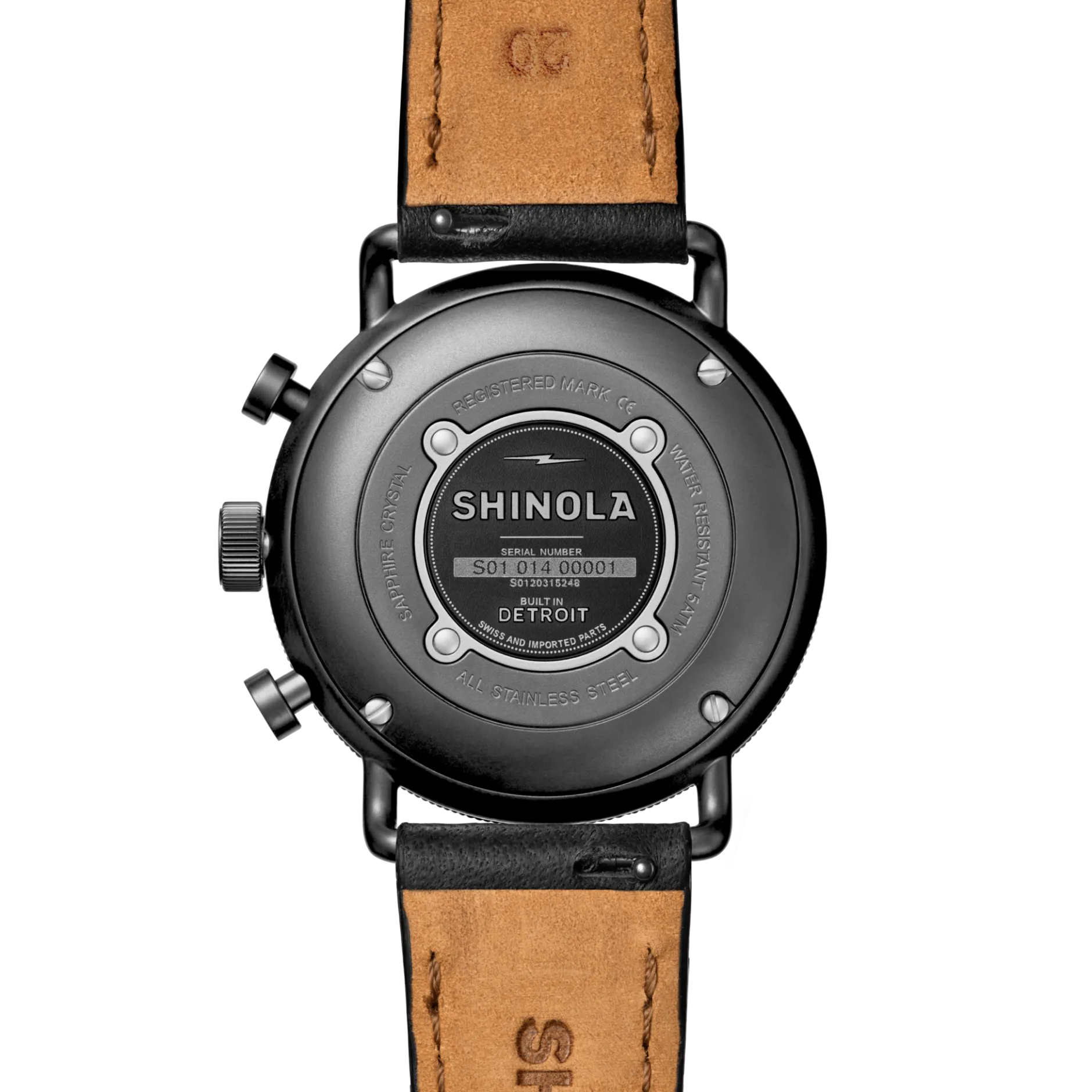 Hot Shinola Canfield Sport Chronograph Watch Black/Black Leather