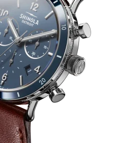 Clearance Shinola Canfield Sport Chronograph Watch Midnight Blue