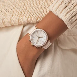 Sale Shinola Canfield Sport Chronograph Watch Pink Mother of Pearl
