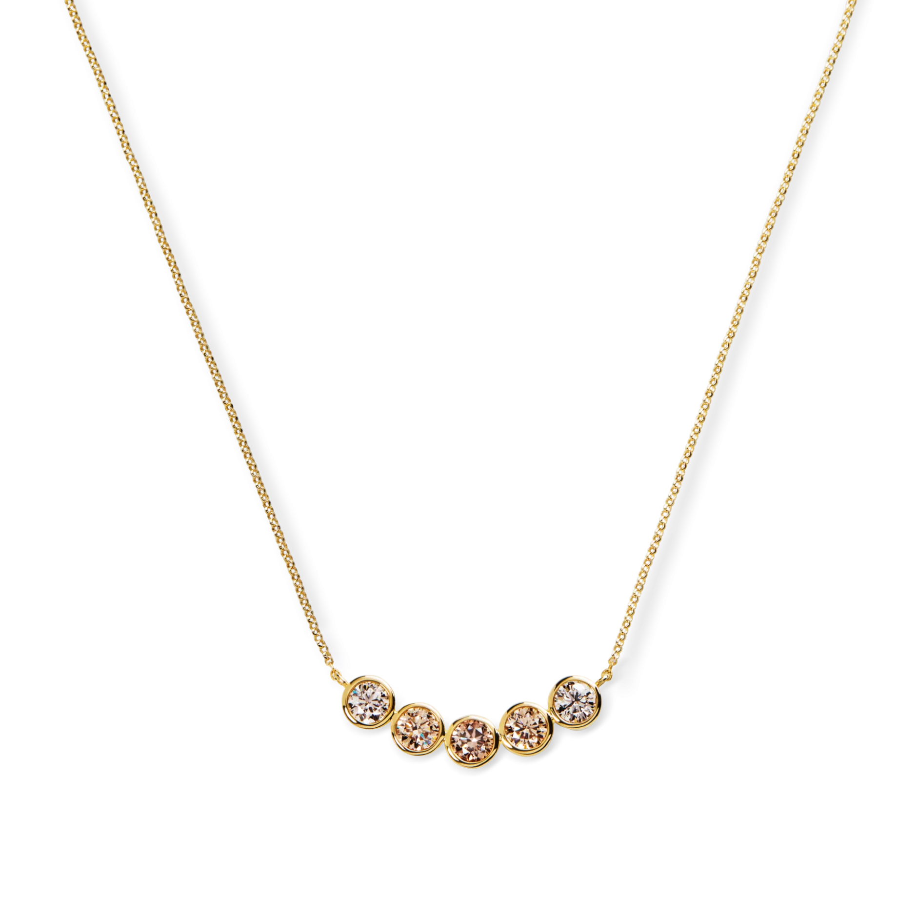 Sale Shinola 2 Carat Desert Diamond Curved Bar Necklace OS