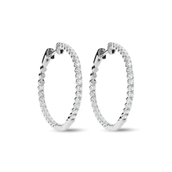 Sale Shinola 1 Carat Diamond Hoop Earrings