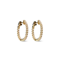 Online Shinola 1/2 Carat Diamond Hoop Earrings Yellow Gold