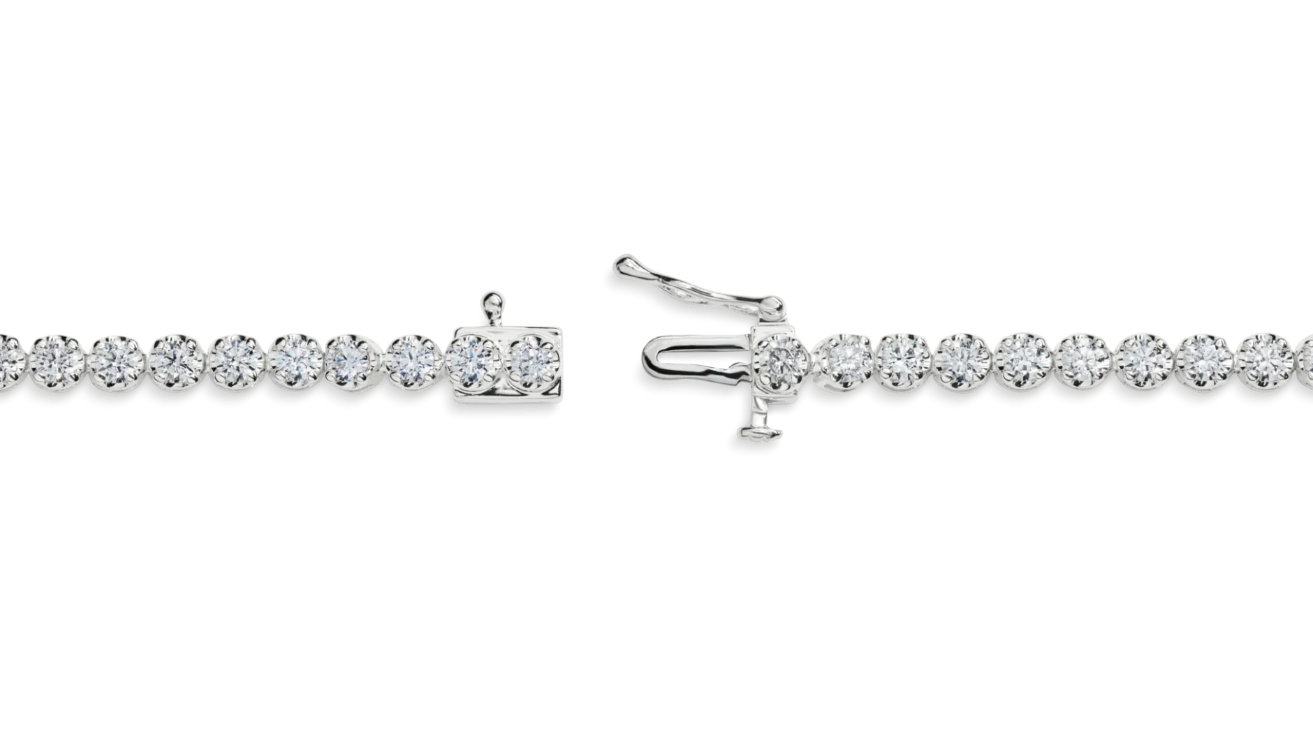 Shinola 3 Carat 7" Diamond Tennis Bracelet White Gold