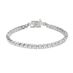 New Shinola 4 Carat 7" Diamond Tennis Bracelet White Gold