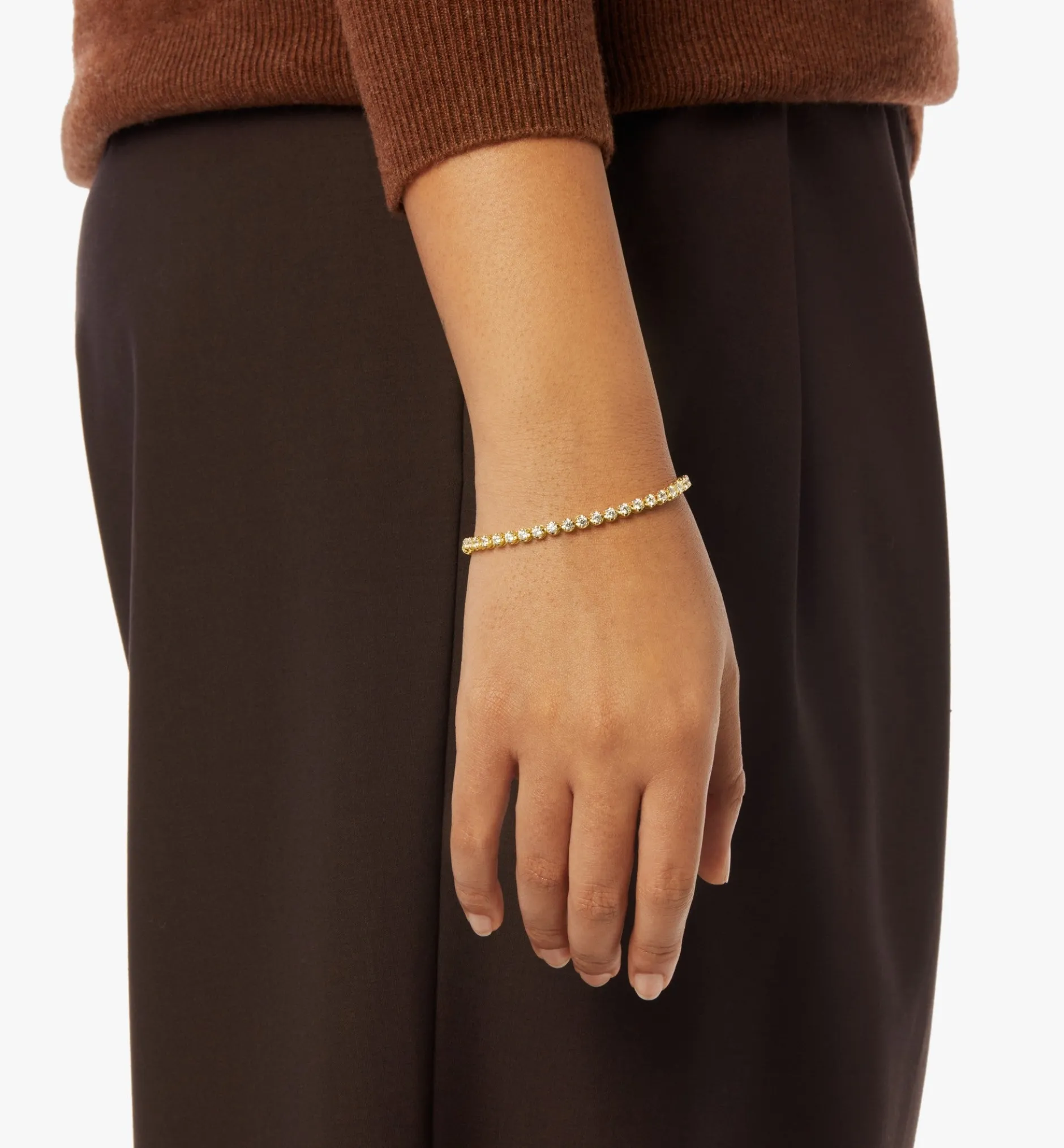 Clearance Shinola 4 Carat 7" Diamond Tennis Bracelet Yellow Gold