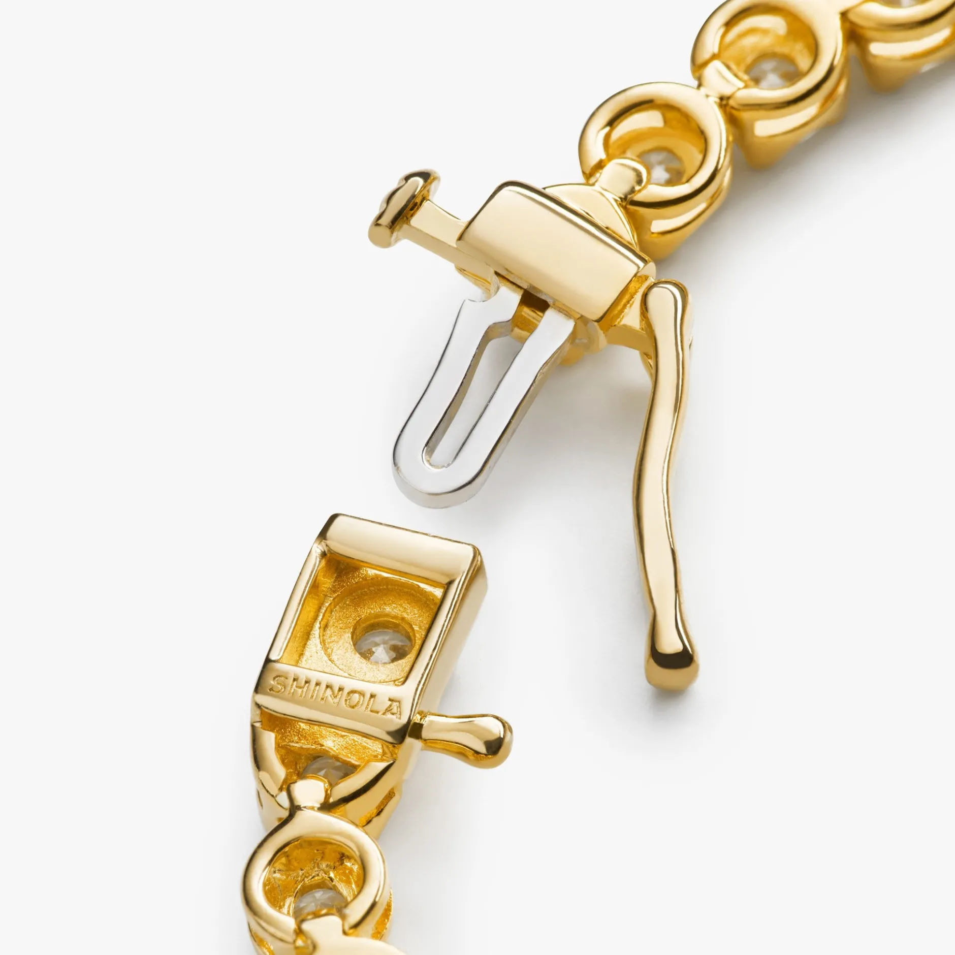 Clearance Shinola 4 Carat 7" Diamond Tennis Bracelet Yellow Gold