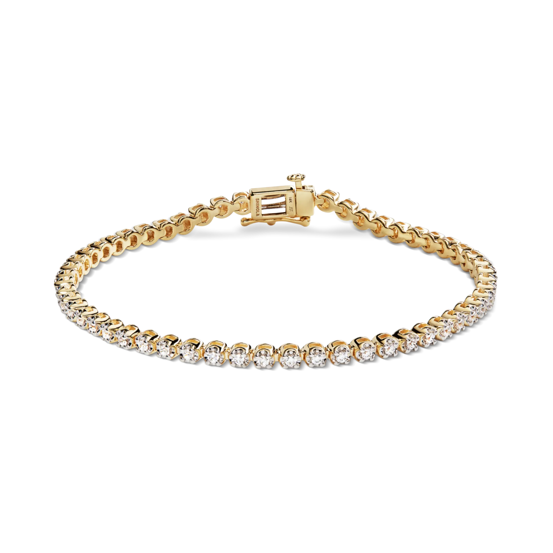 Online Shinola 1.84 Carat 6.5" Diamond Tennis Bracelet Yellow Gold