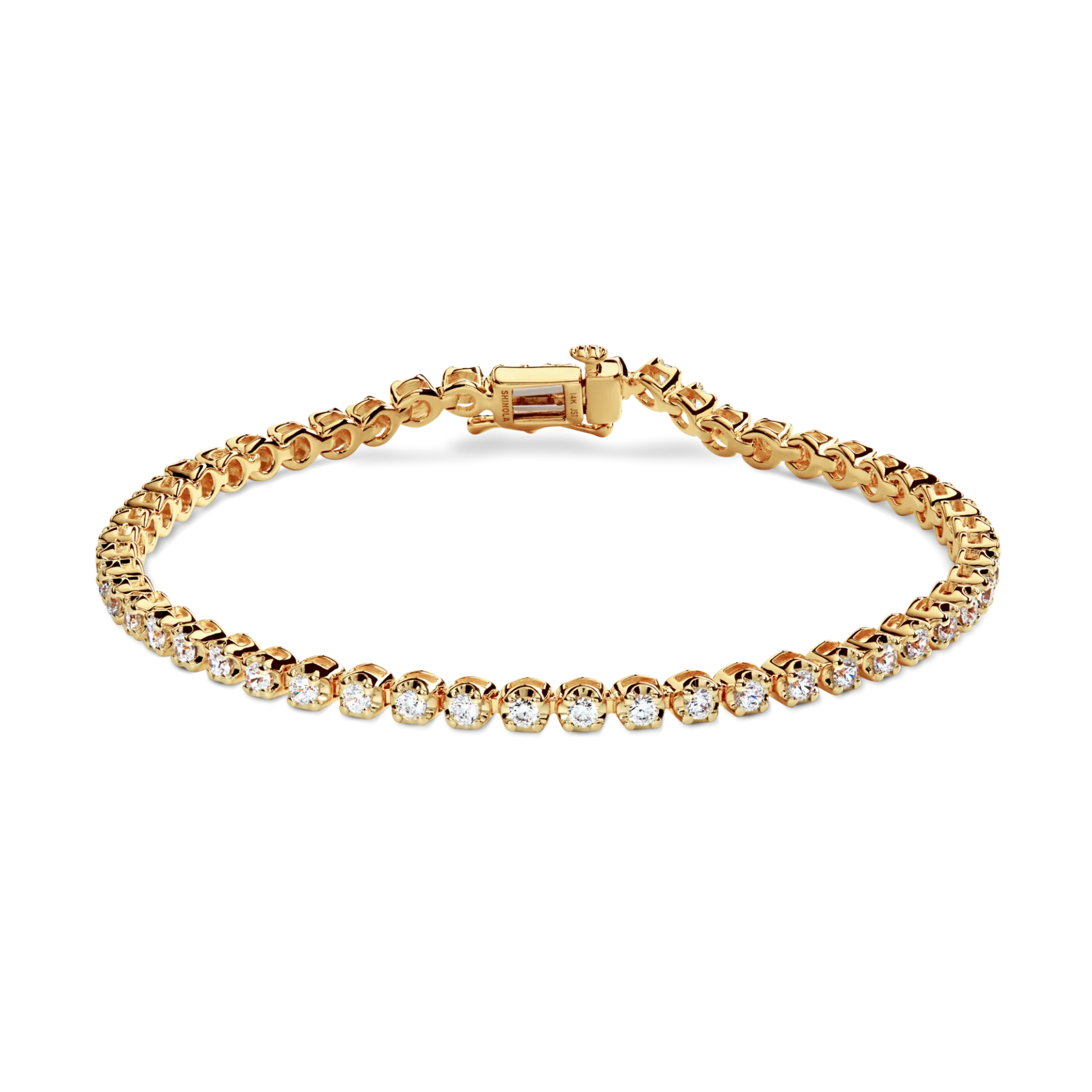Online Shinola 1.84 Carat 6.5" Diamond Tennis Bracelet Yellow Gold