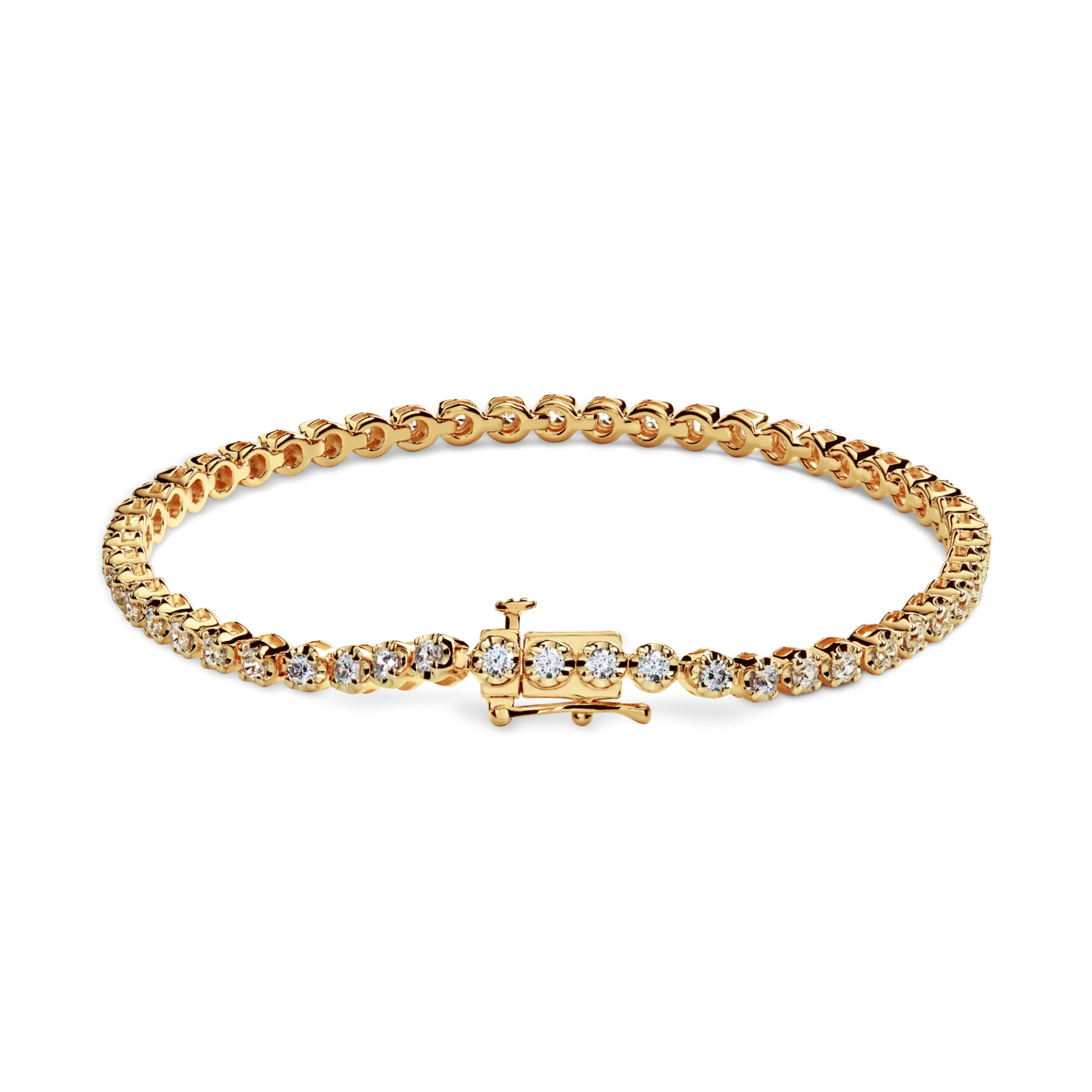 Sale Shinola 2 Carat 7" Diamond Tennis Bracelet Yellow Gold