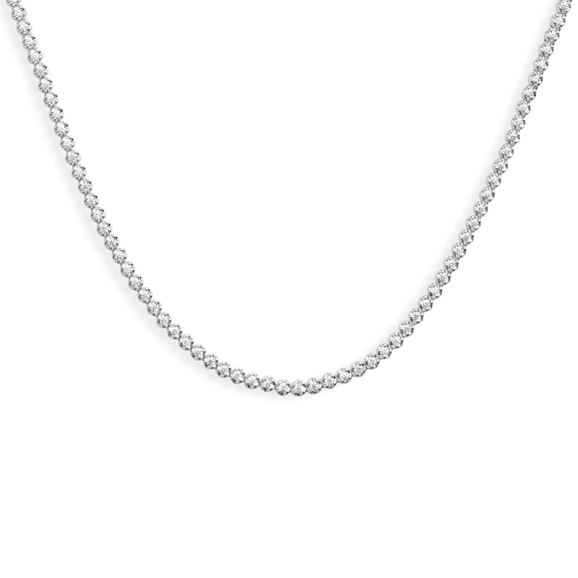 Shinola 5 Carat Diamond Tennis Necklace White Gold
