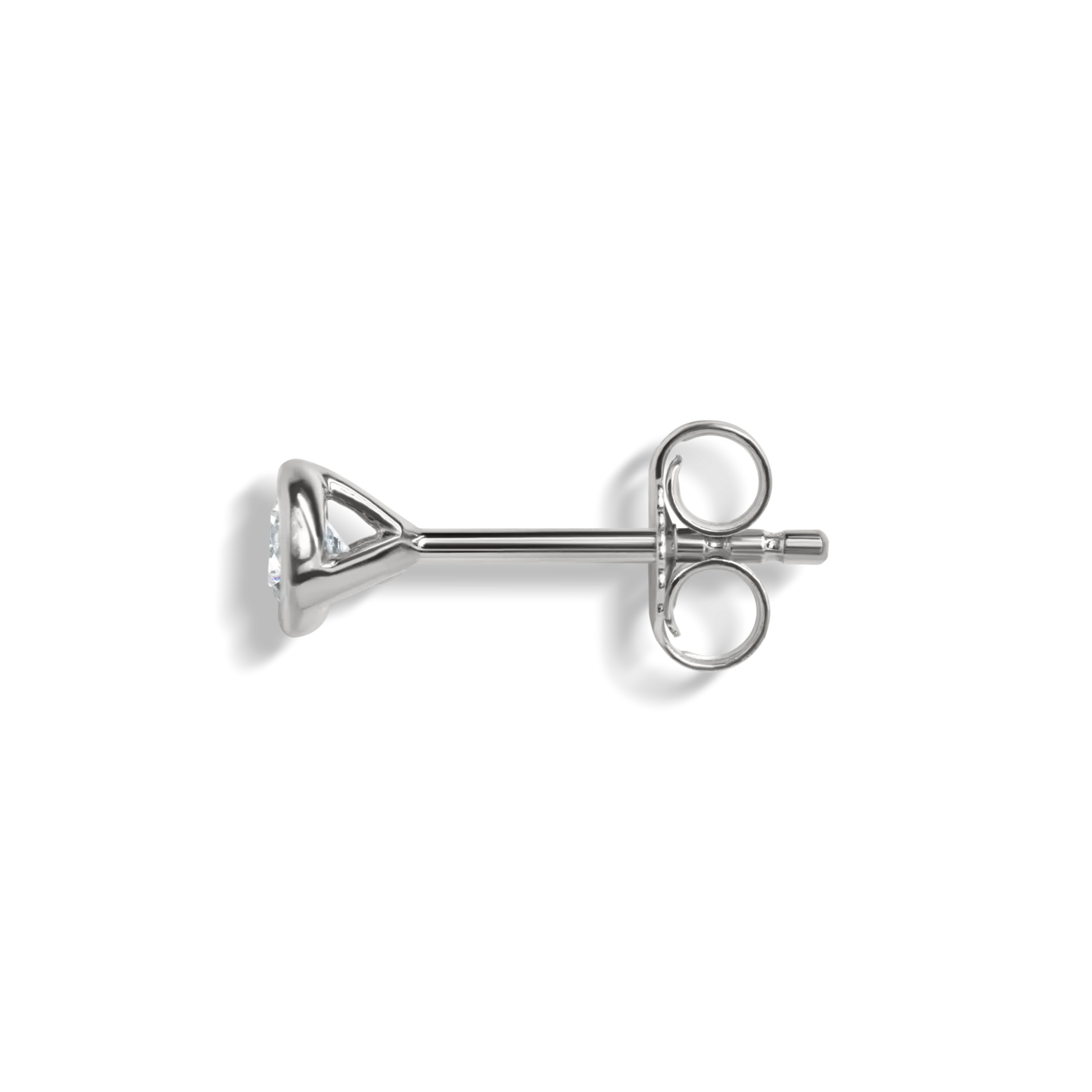 Sale Shinola 1/4 Carat Round Diamond Bezel Studs White Gold