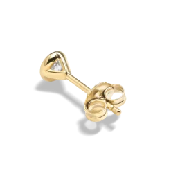 Clearance Shinola 1/4 Carat Round Diamond Bezel Studs Yellow Gold