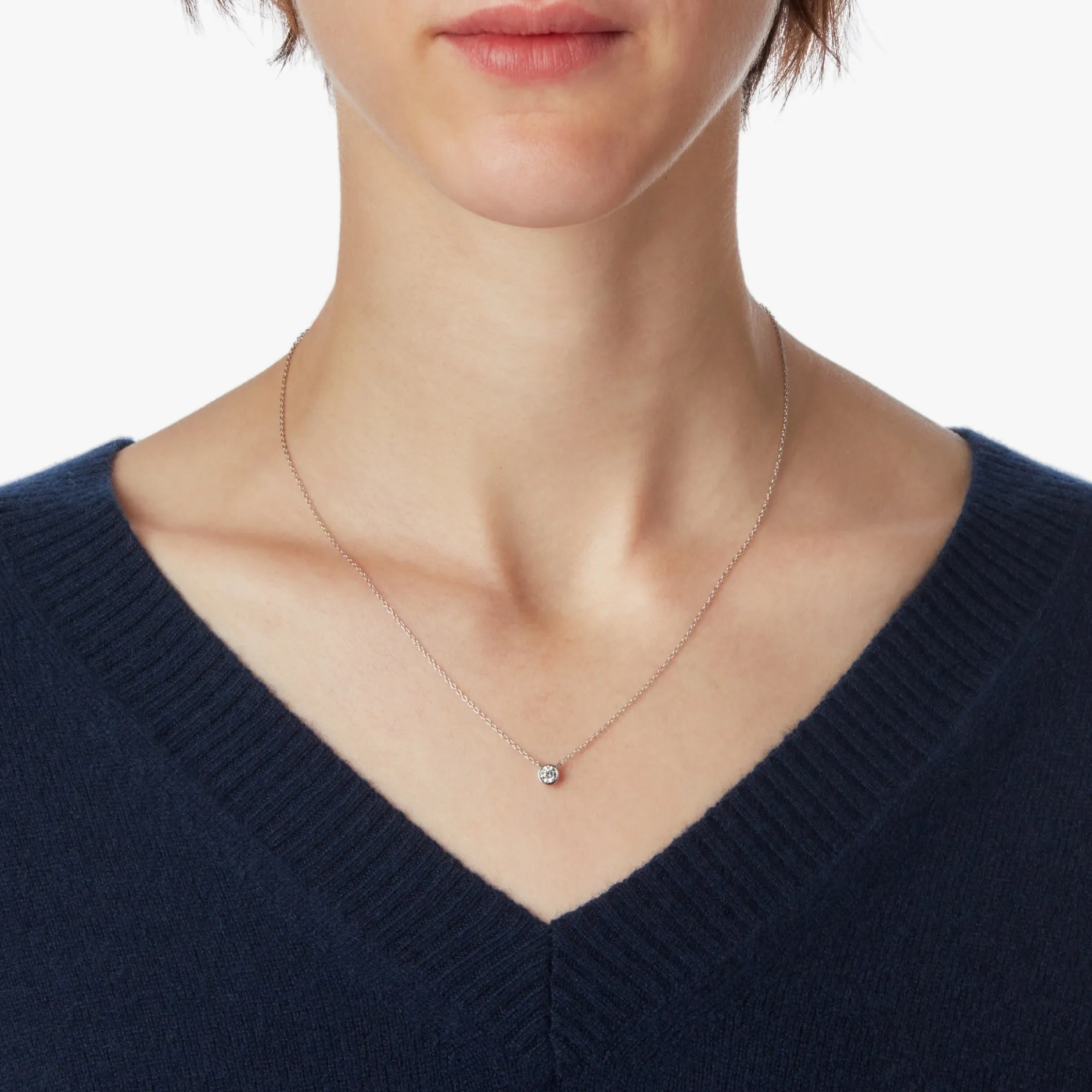 Outlet Shinola 1/4 Carat Round Diamond Necklace