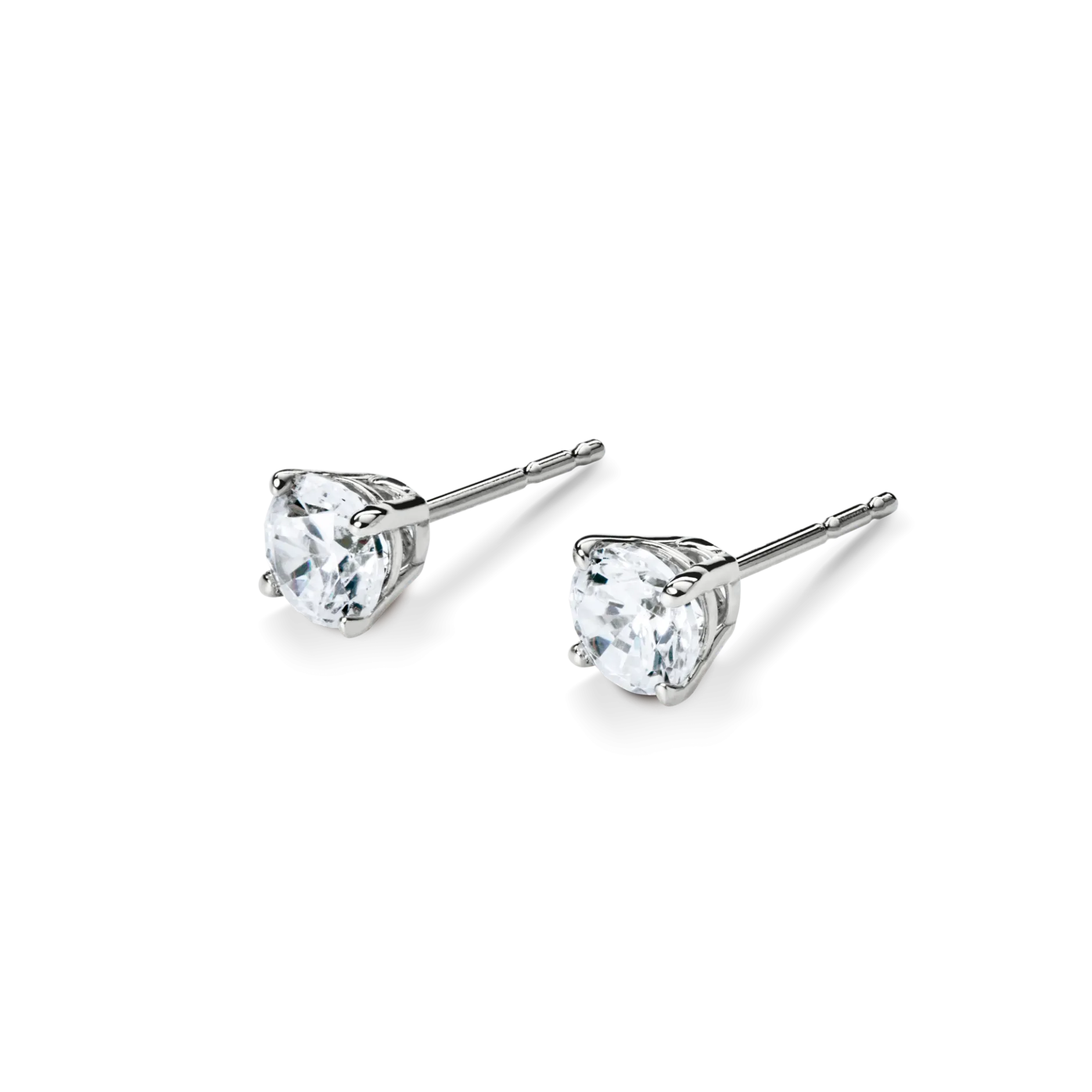 Best Shinola 1 Carat Round Diamond Studs White Gold