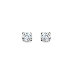 Best Shinola 1 Carat Round Diamond Studs White Gold