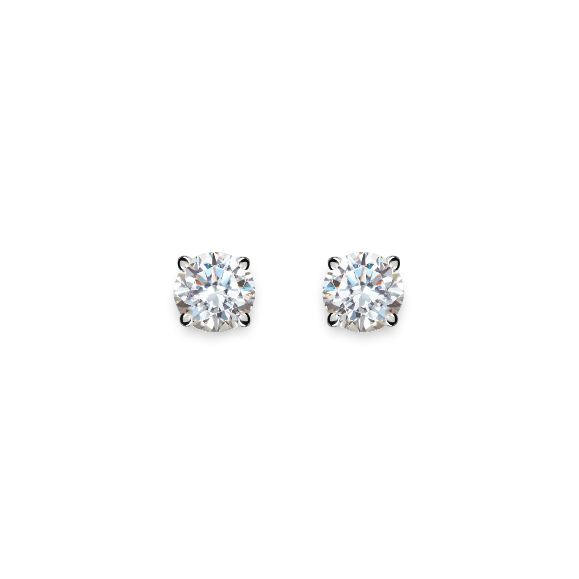Best Shinola 1 Carat Round Diamond Studs White Gold