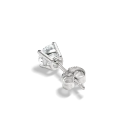 Best Shinola 1 Carat Round Diamond Studs White Gold