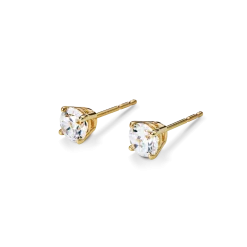 Sale Shinola 1 Carat Round Diamond Studs Yellow Gold