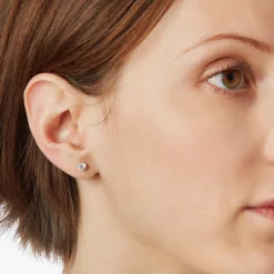 Sale Shinola 1 Carat Round Diamond Studs Yellow Gold