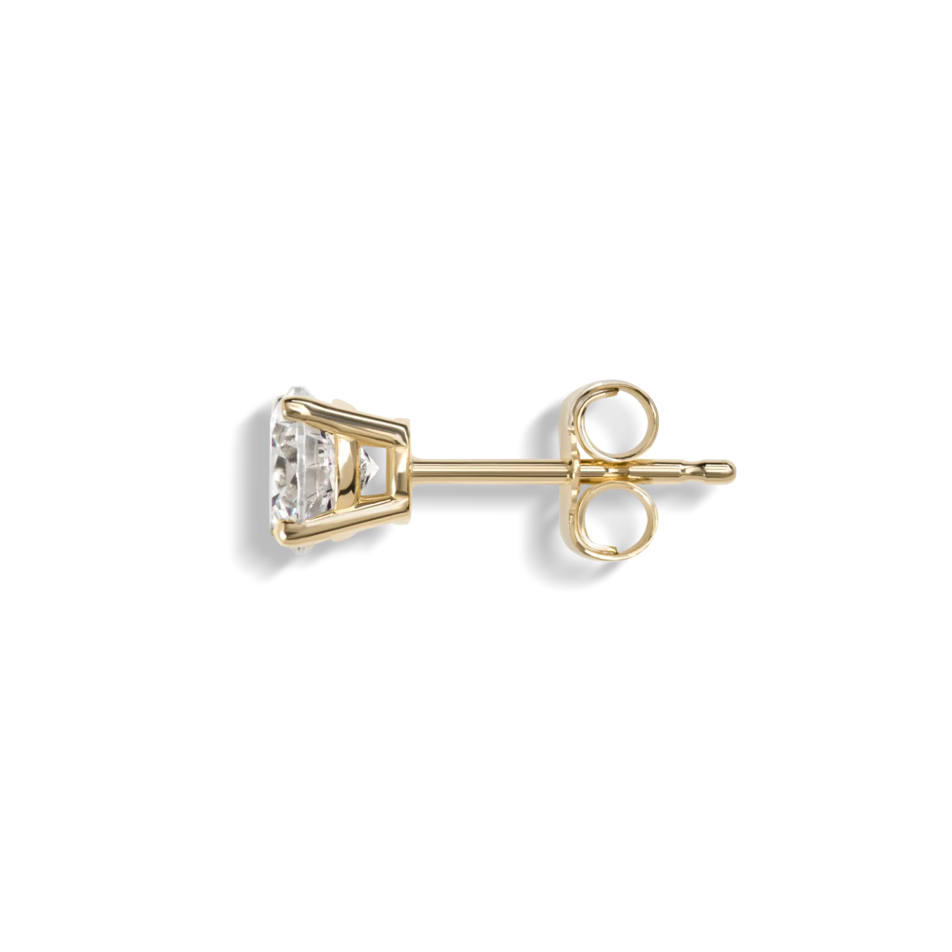 Sale Shinola 1 Carat Round Diamond Studs Yellow Gold