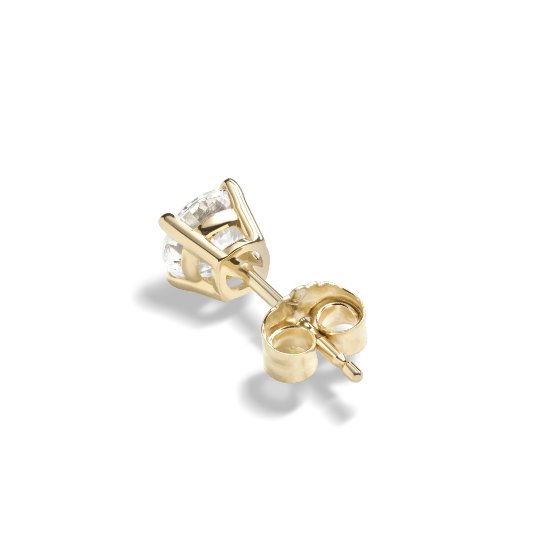 Sale Shinola 1 Carat Round Diamond Studs Yellow Gold