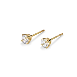 Clearance Shinola 1/2 Carat Round Diamond Studs Yellow Gold