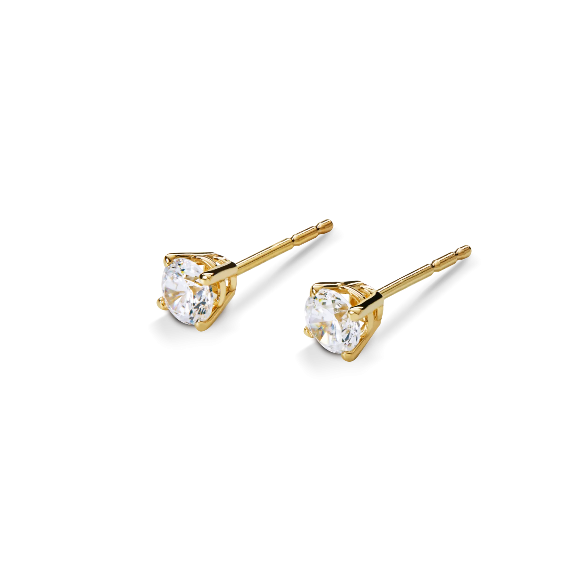 Clearance Shinola 1/2 Carat Round Diamond Studs Yellow Gold