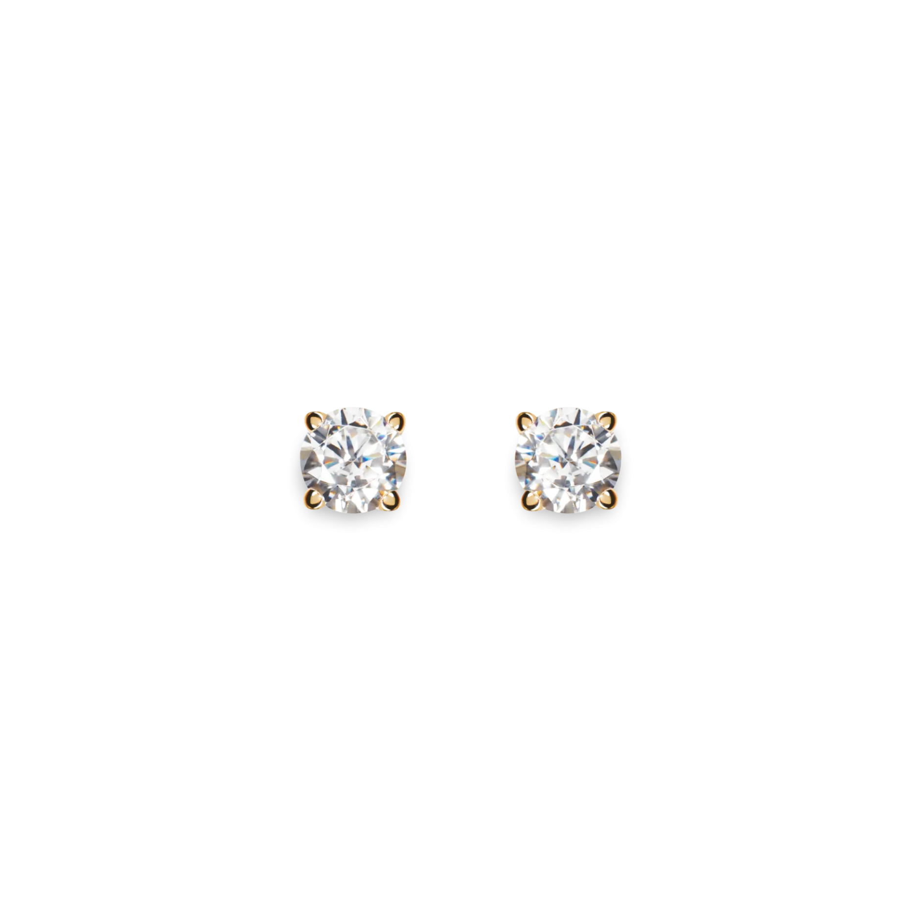Clearance Shinola 1/2 Carat Round Diamond Studs Yellow Gold