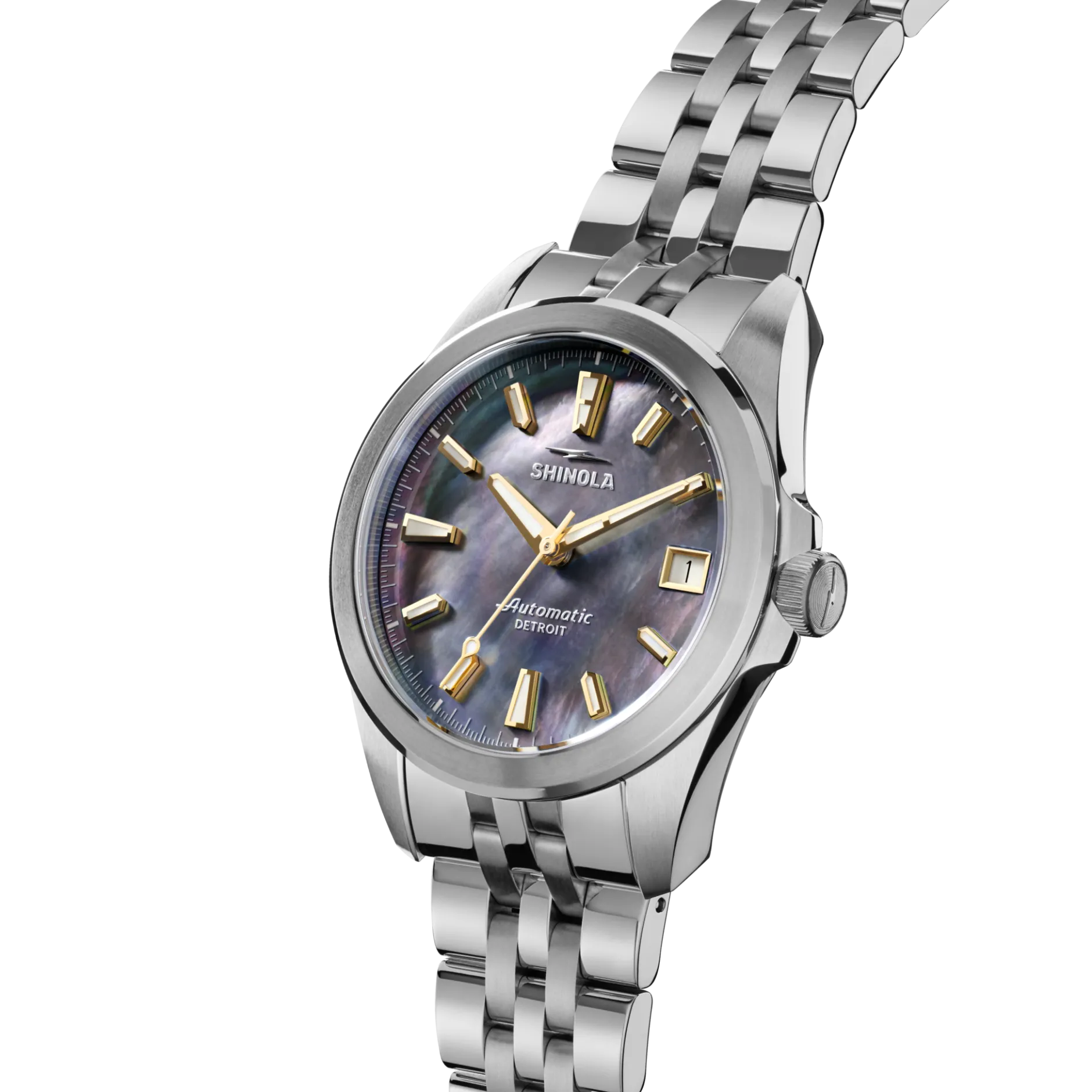 Hot Shinola Circadian Monster Automatic Watch Gray Mother of Pearl
