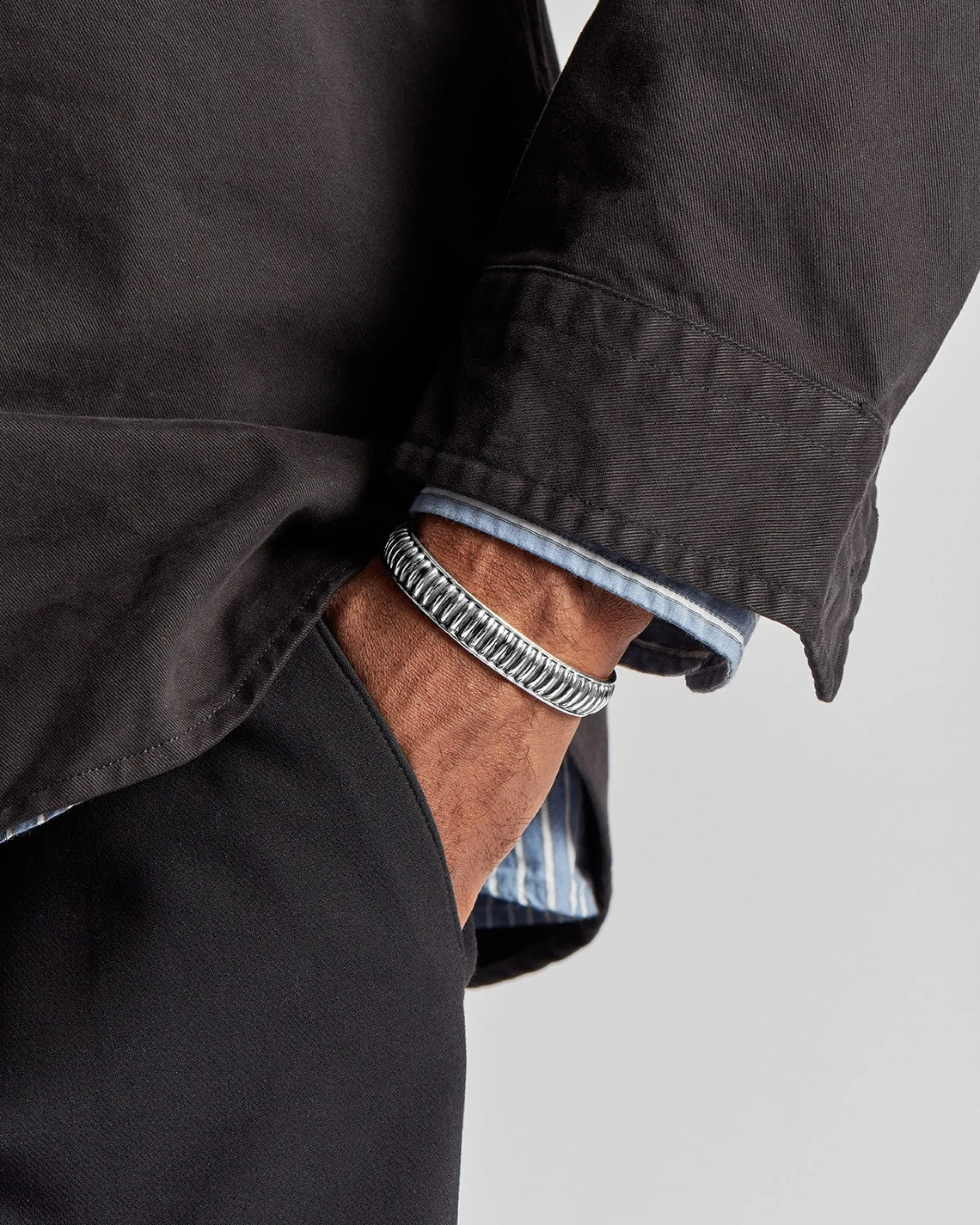 Online Shinola Coin Edge Cuff Bracelet