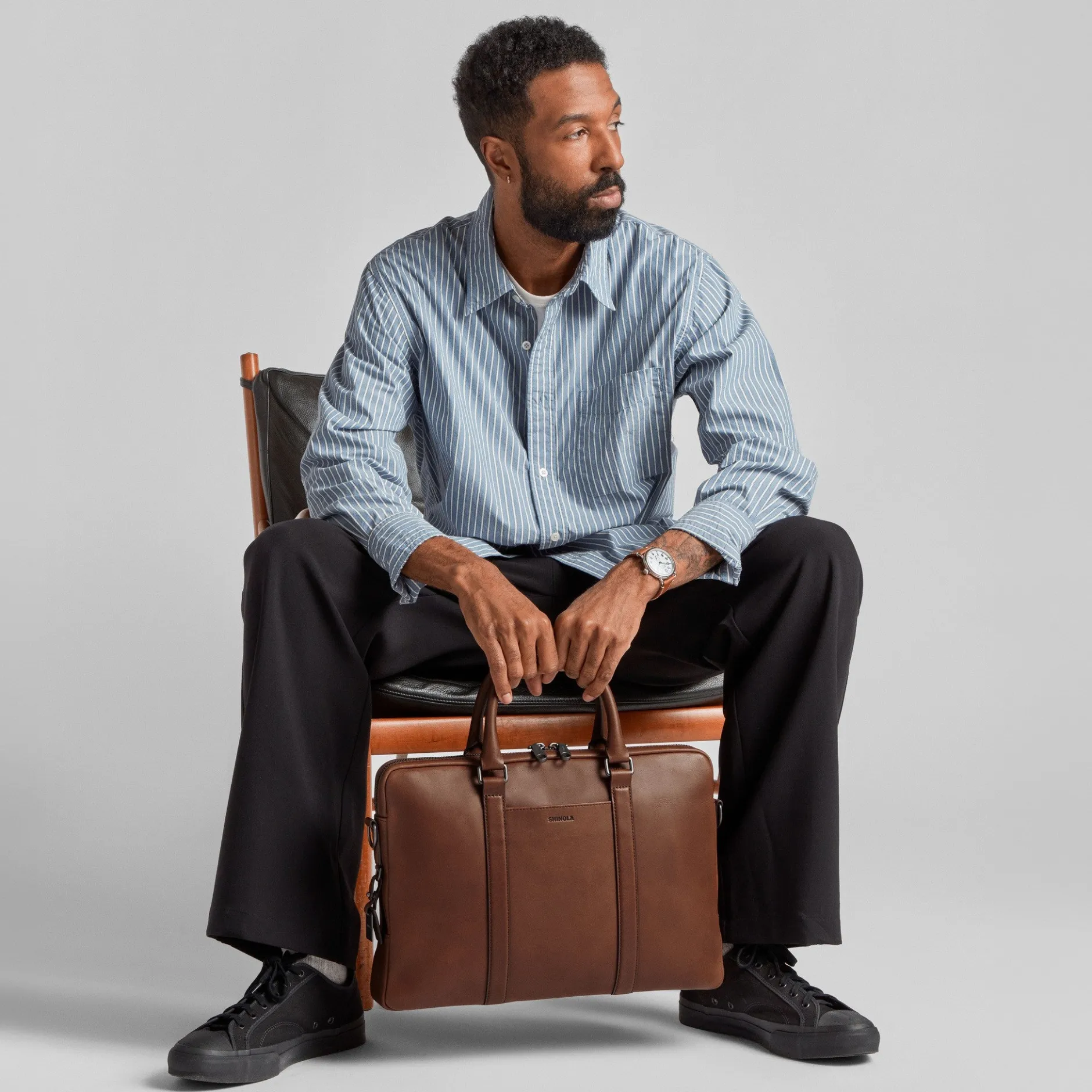 Sale Shinola Computer Briefcase Medium Brown
