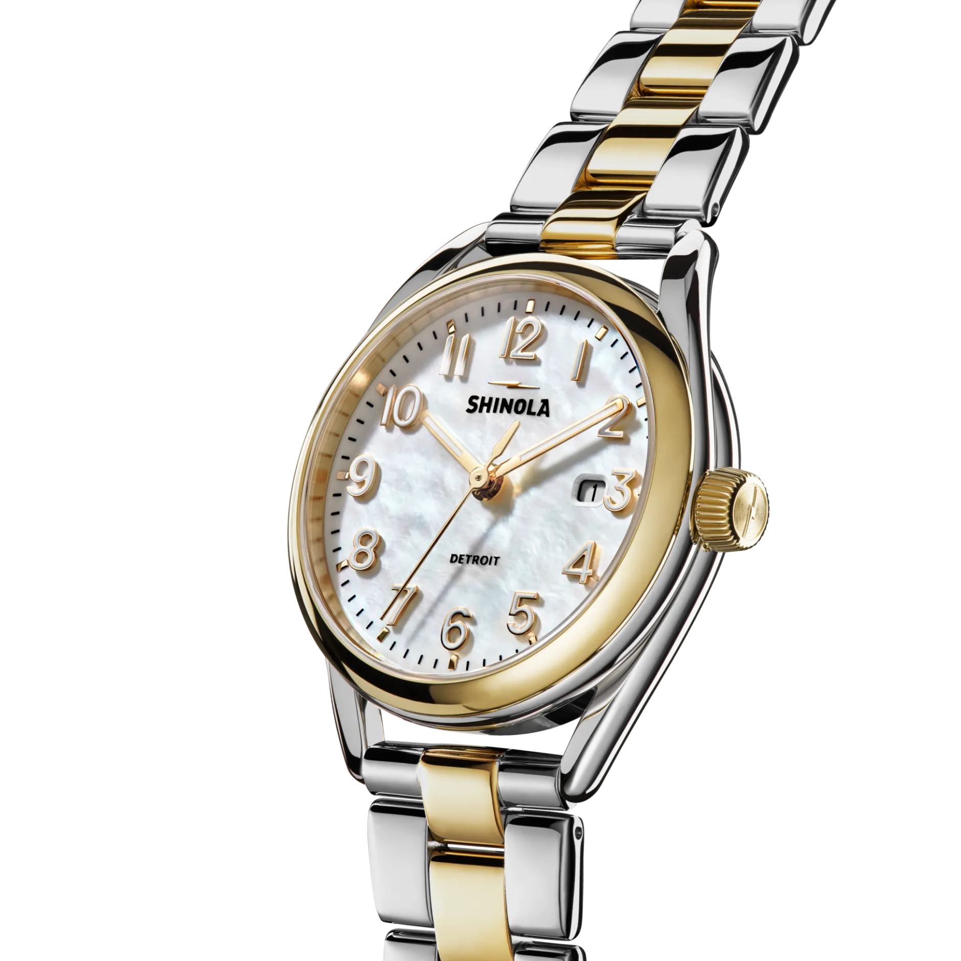 New Shinola Derby Watch White Mother of Pearl