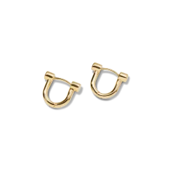 Shinola Diamond Bike Lock Huggie Earrings
