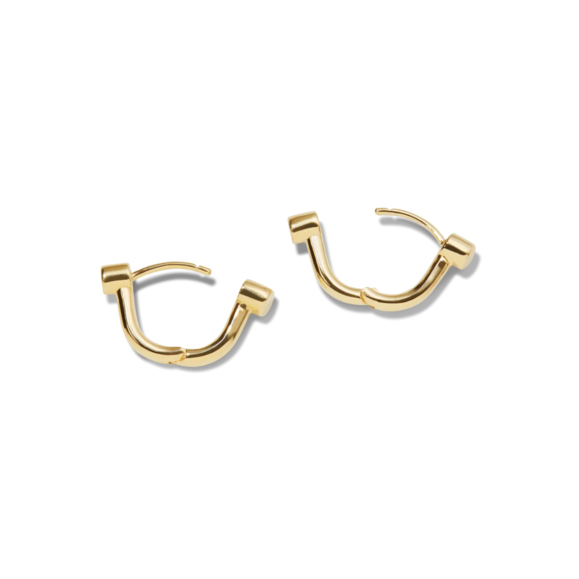 Shinola Diamond Bike Lock Huggie Earrings