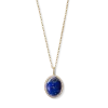 New Shinola Diamond Pave Lapis Pendant Necklace
