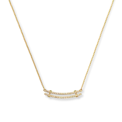 Outlet Shinola Diamond Pave Rivet Double Row Necklace Yellow Gold